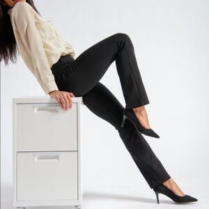 NWT Betabrand Dress Pant Yoga Pants Black Stretch Travel Small S